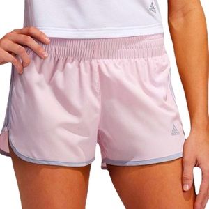 NEW Adidas Marathon Pacer 3-Stripes Woven 20 Pink/Gray Shorts